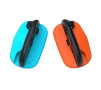 Générique 2PC contrôleur de jeu souris mini portable souris ergonomique gauche + droite contrôleur support poignée cas Pour Switch 2 Pour J-Con Accessoires de jeu (Orange-Bleu)