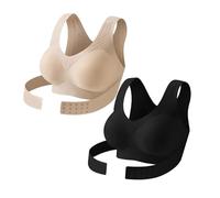 Générique 2PC Soutien Gorge Correcteur de Posture Anti-affaissement sans Armatures Soutien-Gorge d'été Doux et Respirant à Bonnets Couverture Complète Amovibles pour Yoga Course Fitness au Quotidien