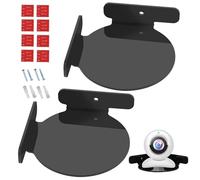 Générique 2PCS Acrylic Wall Corner Shelf 6.1x4.7in Black & Transparent Floating Brackets, 3mm Thick Universal Corner Mount for Cameras, Home Decor, Or Display, Includes Screws, Expansion Tubes