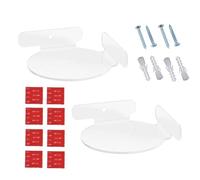 Générique 2PCS Acrylic Wall Corner Shelf 6.1x4.7in Black & Transparent Floating Brackets, 3mm Thick Universal Corner Mount for Cameras, Home Decor, Or Display, Includes Screws, Expansion Tubes