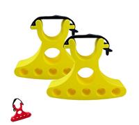 Générique 2Pcs Bicycles Maintenance Handle Holder Portable Repair Handlebar Bracket Clip on Bike Handlebars Stand Inverted Stabilizer (Yellow,2pcs)