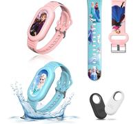 Générique 2pcs Bracelet en Silicone Étui de Protection pour Samsung Galaxy SmartTag2 (2023),Enfants Samsung Galaxy SmartTag2 IP53 Anti - Perte GPS Tracker Réglable Mignon Animé Rose+ geai