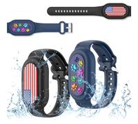 Générique 2pcs Bracelet étanche Étuis Silicone pour Samsung Galaxy SmartTag 2 2023, IP53 Protection Anti - Perte GPS Tracking Corps Entier Mignon Animation Réglable (Noir+Bleu)