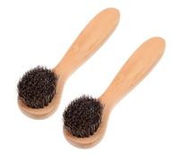Générique 2pcs Brosse Exfoliante Visage Douce en Poils de Cheval et Bois, Outil de Soin du Visage pour Nettoyer les Pores en Douceur à Domicile