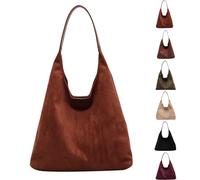 Générique 2PCS Brown Suede Bag - Women's Shoulder Hobo Bags Built-in small SuedePurse, for Work Everyday (Brown)