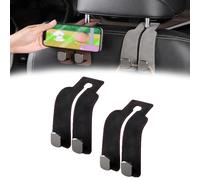 Générique 2PCS Car Hooks for Headrest - Luxurious Leather Purse Hook forCar, Seat Back StorageHook, Universal TwinHook CarHeadrest Hanger, ForPurses, Handbags, Bottles (#3)
