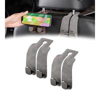 Générique 2PCS Car Hooks for Headrest - Luxurious Leather Purse Hook forCar, Seat Back StorageHook, Universal TwinHook CarHeadrest Hanger, ForPurses, Handbags, Bottles (#1)
