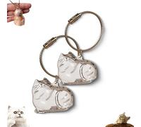 Générique 2PCS Cat Hair Storage Bottle, Bottle for Pet Hairs Keychain, Transparent Cat Hair Storage Box Pendants, Cats Whisker Storage Box Capsule, Pets Hairs Keepsake (B)