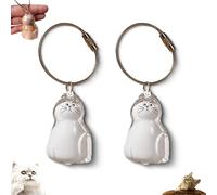 Générique 2PCS Cat Hair Storage Bottle, Bottle for Pet Hairs Keychain, Transparent Cat Hair Storage Box Pendants, Cats Whisker Storage Box Capsule, Pets Hairs Keepsake (D)