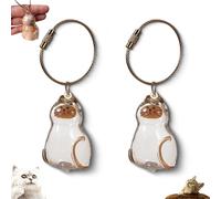 Générique 2PCS Cat Hair Storage Bottle, Bottle for Pet Hairs Keychain, Transparent Cat Hair Storage Box Pendants, Cats Whisker Storage Box Capsule, Pets Hairs Keepsake (F)