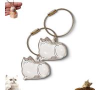 Générique 2PCS Cat Hair Storage Bottle, Bottle for Pet Hairs Keychain, Transparent Cat Hair Storage Box Pendants, Cats Whisker Storage Box Capsule, Pets Hairs Keepsake (C)