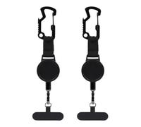 Générique 2PCS Cordon De Securite Telephone, Cordon Sécurité Telephone Portable, Lanière Anti-Vol pour Téléphone, Retractable Attache Telephones Ski pour Cyclisme, Escalade, Ski, Course À Pied