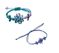 Générique 2PCS Cosplay Demon Costume Hunter Accessoire Tissé Bracelet Tenues Halloween，Bracelet de paix ，unisexe