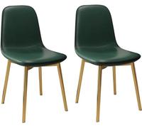 Générique 2PCS Dining Chair,PU Upholstered Household Steel Foot Bedroom Simple Scandinavian(A)