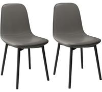 Générique 2PCS Dining Chair,PU Upholstered Household Steel Foot Bedroom Simple Scandinavian(H)