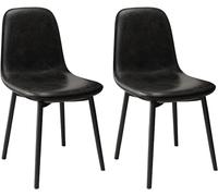 Générique 2PCS Dining Chair,PU Upholstered Household Steel Foot Bedroom Simple Scandinavian(K)