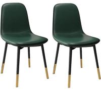 Générique 2PCS Dining Chair,PU Upholstered Household Steel Foot Bedroom Simple Scandinavian(M)