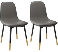 Générique 2PCS Dining Chair,PU Upholstered Household Steel Foot Bedroom Simple Scandinavian(N)
