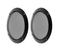 Générique 2pcs Grille de Protection pour Haut-Parleur en Fer Noir, Protection la Saleté, Design Simple et Look Élégant pour Haut-parleurs Audio