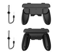 Générique 2PCS Hand Grips Pour Switch 2 J-Con, Poignée de Contrôleur Gauche Droite Etui de Poignée Ergonomique Poignée de Manette de Jeu Support avec Sangle (Noir)