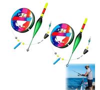 Générique 2pcs Kit De Ligne De Pêche Universel, Kit De Ligne De Pêche Portable Haute Visibilité, Kits De Lignes De Pêches Au Leurre avec Flotteur pour Pêcheurs Débutants, Hommes, Usage en Plein Air