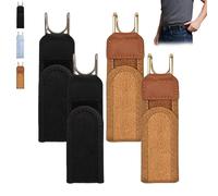 Générique 2pcs Metal Hook Elastic Belt, No Buckle Belts for Men, Buckleless Belts, Invisible Stretch Belts, Adjustable Side Belt, Unisex Buckle, Easy to Use (Black * 2+Brown * 2)