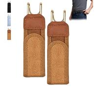 Générique 2pcs Metal Hook Elastic Belt, No Buckle Belts for Men, Buckleless Belts, Invisible Stretch Belts, Adjustable Side Belt, Unisex Buckle, Easy to Use (Brown * 2)