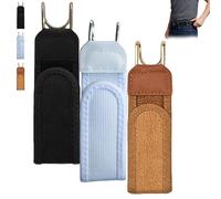 Générique 2pcs Metal Hook Elastic Belt, No Buckle Belts for Men, Buckleless Belts, Invisible Stretch Belts, Adjustable Side Belt, Unisex Buckle, Easy to Use (Black+White+Brown)