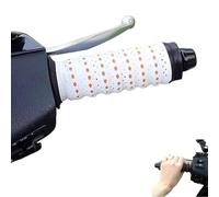 Générique 2PCS Non-slip Soft Silicone Grip Tape for Motorcycle Handlebars, Soft Silicone Anti-Slip Tape for Dirt Bike Naked Grips, for Bikes, Motorcycle, Fishing Pole, Gym (White)