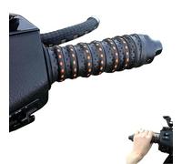 Générique 2PCS Non-slip Soft Silicone Grip Tape for Motorcycle Handlebars, Soft Silicone Anti-Slip Tape for Dirt Bike Naked Grips, for Bikes, Motorcycle, Fishing Pole, Gym (Black)