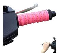Générique 2PCS Non-slip Soft Silicone Grip Tape for Motorcycle Handlebars, Soft Silicone Anti-Slip Tape for Dirt Bike Naked Grips, for Bikes, Motorcycle, Fishing Pole, Gym (Pink)