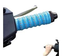 Générique 2PCS Non-slip Soft Silicone Grip Tape for Motorcycle Handlebars, Soft Silicone Anti-Slip Tape for Dirt Bike Naked Grips, for Bikes, Motorcycle, Fishing Pole, Gym (Blue)