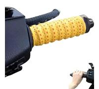 Générique 2PCS Non-slip Soft Silicone Grip Tape for Motorcycle Handlebars, Soft Silicone Anti-Slip Tape for Dirt Bike Naked Grips, for Bikes, Motorcycle, Fishing Pole, Gym (Yellow)