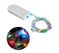 Générique 2pcs Petites Guirlandes Lumineuse à Couleur Changeante - 1m LED Fil de Cuivre Guirlande Lumineuse Étoilé Décoration avec Bouton pour Noël, Nouvel An, Pâques, Anniversaire, Saint Valentin