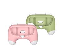 Générique 2Pcs Poignée Ergonomique pour Manette avec Couverture Protectrice, Manette de Jeu Confortable et Anti-dérapante pour Switch 2, Accessoires Détachables pour Une Expérience (Rose-Vert)