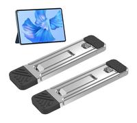 Générique 2PCS Portable Mini Laptop Stand, Adjustable Aluminium Alloy Keyboard Riser Feet, Compact Desktop Cooling Stand for Heat Dissipation, Travel, Business Trip, Office, and Home Use