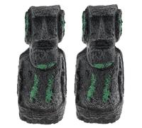 Générique 2pcs Statue de Pierre Romaine Ancienne en Résine pour Décoration Aquarium et Cage à Reptiles, Paysage Réaliste pour Animaux de Compagnie