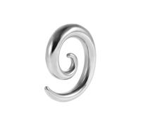 Générique 2pcs Tunnels d’Oreille Escargot en Acier Inoxydable 1.6mm-10mm, Écarteurs Dorés pour Stretching, Bijoux Corporels Simples Percé de Lobe(Silver,8mm)