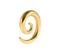 Générique 2pcs Tunnels d’Oreille Escargot en Acier Inoxydable 1.6mm-10mm, Écarteurs Dorés pour Stretching, Bijoux Corporels Simples Percé de Lobe(Gold,2mm)