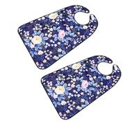 Générique 2pièces Bavoirs Adultes Imperméables Polyester Réglables et Lavables Protection Repas pour Personnes Âgées et Patients Lot de Portable et Confortable
