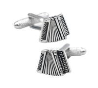 Générique 2pièces Boutons de Manchette Accordéon Cuivre pour Homme Accessoire Classique et Élégant pour Chemise de Costume et Tuxedo Lot de Noir