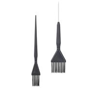 Générique 2pièces Brosse à Teinture Cheveux Portable Set Pinceaux Coloration Multifonctionnels pour Mélange Application de Colorants et Gel Matériaux Pp et Acier Inoxydable Usage Salon