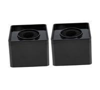 Générique 2pièces Microphone Logo Flag Station Abs Protection Pour Reporters Accessoires Pour Interviews Et Conférences Cube Noir Durable