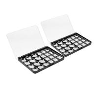 Générique 2pièces Palette de Fards à Paupières Vides avec Magnétisme Rangement Eyeshadow Cases pour DIY Maquillage Compact pour Voyage et Bricolage