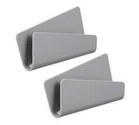 Générique 2pièces Support Mural pour Téléphone Portable Fixation Adhésive sans Perçage Support de Chargeur Mobile Gris Installation Simple et Compatible Câble Court