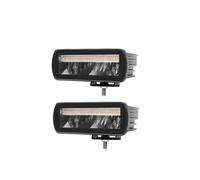 Générique 2x Phare de Travail Auxiliaire LED 12V 24V 17W Feu de Croisement/Feu de Jour DRL + Feu Flash Orange Stoboscopique E9 R10 R65 R112 pour Camion Poids Lourds Voiture 4x4 Agricoles