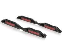 Générique 2X Protections Butoirs Noires Catadioptres Rouges à Clipser pour Borde Portières