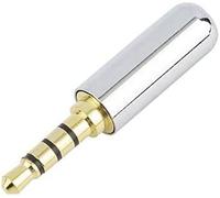 générique 3.5mm 4 Pôles Écouteur Soudure Jack Mâle Casque Réparation Jack Câble Prise Soudure Adaptateurs Métal Alliage Audio Soudure Ressort - Or + ArgentPratique et Attrayant