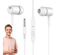 Générique 3.5mm Wired Earbuds - Ergonomic Silicone Standard Size | Noise Isolating Headphones with Microphone, Heavy Bass Stereo Sound Earphones for PC Computer Laptop Use | Audio Listening