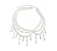 Générique 3 Chaîne de corps en perles multi-brins brillantes, longueur réglable - Bijoux de vacances festifs pour robes et tenues, ceinture à franges en perles réglables pour robes